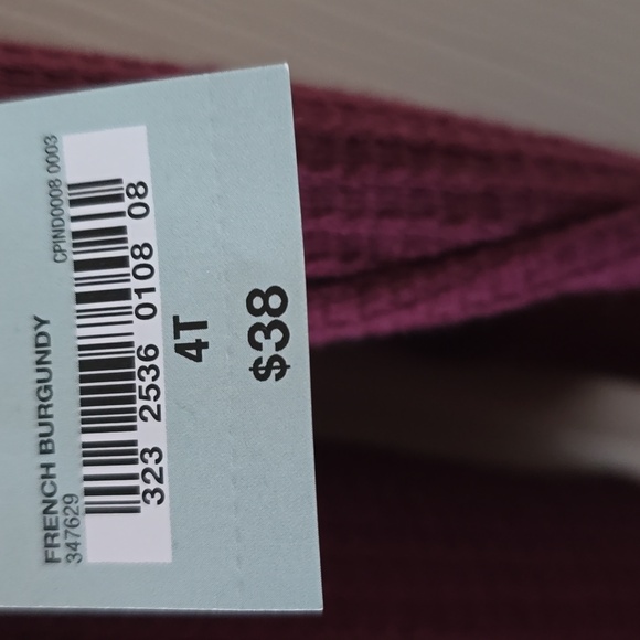 OKIE DOKIE TODDLER BOYS BURGUNDY 2 PIECE SET SIZE 4T - Picture 4 of 14